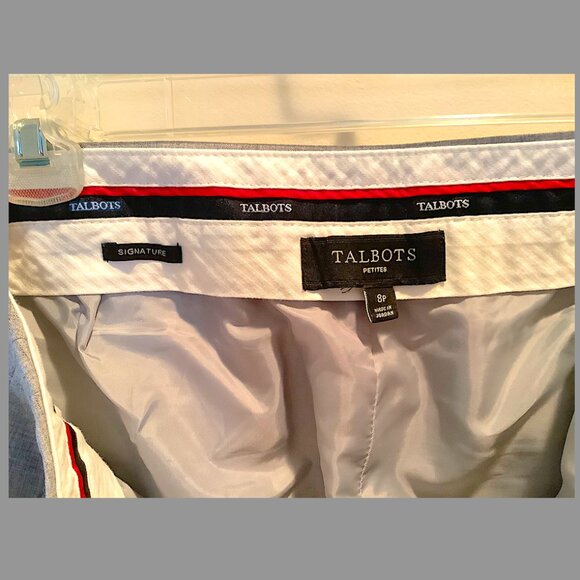Talbots Signature  Classic - Gray lightweight wool blend lined Pant, size 8P - Picture 13 of 16